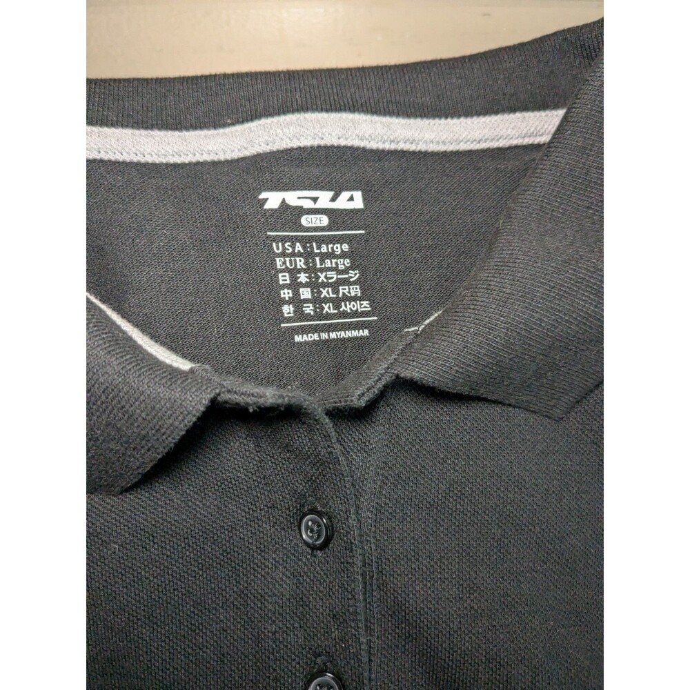 Bundle 2 Black and light Blue Women's  Short Cap Sleeve Polo Shirts Large - Picture 9 of 11